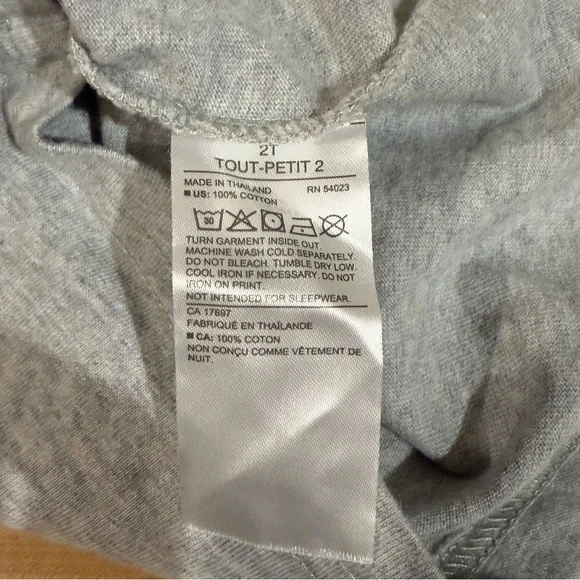 Janie and Jack Frenchie Dog Long Sleeve Tee Gray Size 2T - Picture 4 of 4